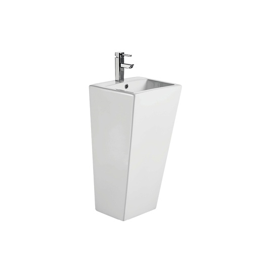 [T125017] Bathroom Square One-Piece Pedestal Sink